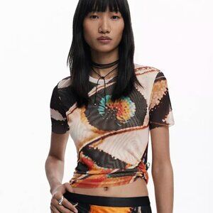 Desigual x Christian Lacroix Butterfly Mesh Shirt